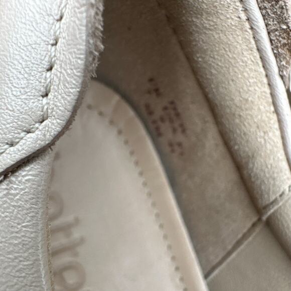 HOTTER "Dew" Leather Lace Up Sneakers with Removable Insoles‎ Cream Women Sz 9.5 - Picture 3 of 4